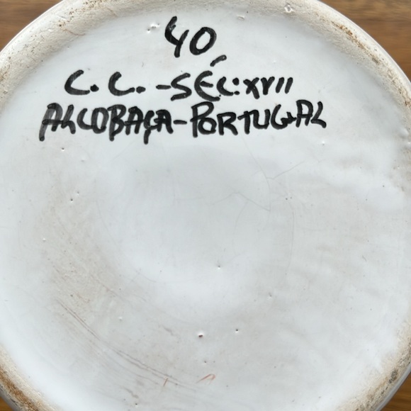 Vintage Alcobaca hand painted pitcher or creamer from Portugal - Picture 5 of 6